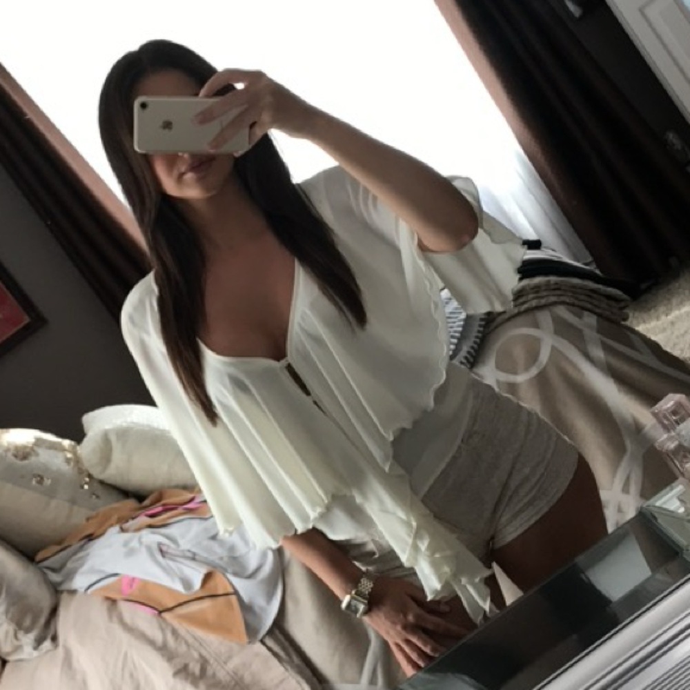 Zara Crème Top Gorgeous Size Small - European Purchase